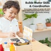 image:imagePlanToys Wooden Classic Tea Set for Montessori Inspired Pretend Play  Social Interaction Communication and Imaginative Role Play  Eco Friendly Wooden Tea Time Set for Creative LearningCooking Utensils
