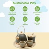 image:imagePlanToys Wooden Classic Tea Set for Montessori Inspired Pretend Play  Social Interaction Communication and Imaginative Role Play  Eco Friendly Wooden Tea Time Set for Creative LearningClassic Tea