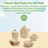 image:imagePlanToys Wooden Classic Tea Set for Montessori Inspired Pretend Play  Social Interaction Communication and Imaginative Role Play  Eco Friendly Wooden Tea Time Set for Creative LearningTea
