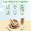 image:imagePlanToys Wooden Classic Tea Set for Montessori Inspired Pretend Play  Social Interaction Communication and Imaginative Role Play  Eco Friendly Wooden Tea Time Set for Creative LearningTableware