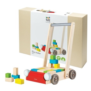 image:imagePlanToys Wooden Baby Walker  Montessori Push Toy for First Steps amp BalanceBlocks