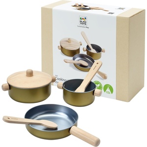 image:imagePlanToys Wooden Classic Tea Set for Montessori Inspired Pretend Play  Social Interaction Communication and Imaginative Role Play  Eco Friendly Wooden Tea Time Set for Creative LearningCooking Utensils