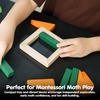 image:imagePlanToys 100 Counting Cubes Wooden Montessori Math amp Sorting Set for KidsFraction Blocks