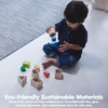 image:imagePlanToys 100 Counting Cubes Wooden Montessori Math amp Sorting Set for KidsGeo Matching Blocks