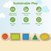 image:imagePlanToys 100 Counting Cubes Wooden Montessori Math amp Sorting Set for KidsGeo Matching Blocks