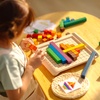 image:imagePlanToys 100 Counting Cubes Wooden Montessori Math amp Sorting Set for KidsMath Blocks and Rods