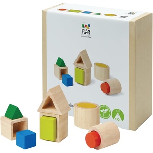 image:imagePlanToys 100 Counting Cubes Wooden Montessori Math amp Sorting Set for KidsGeo Matching Blocks