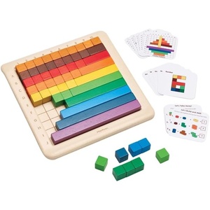 image:imagePlanToys 100 Counting Cubes Wooden Montessori Math amp Sorting Set for KidsMath Blocks and Rods