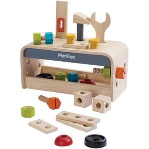 image:imagePlanToys Wooden Little Tool Bench Montessori Construction Kids STEM ToyLittle Tool Bench