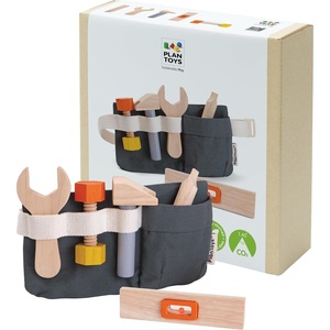 image:imagePlanToys Wooden Little Tool Bench Montessori Construction Kids STEM ToyTool Belt