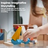 image:imagePlanToys Castle Blocks Wooden Montessori Building amp Imaginative Kids PlayMarina Blocks