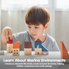 image:imagePlanToys Castle Blocks Wooden Montessori Building amp Imaginative Kids PlayMarina Blocks