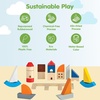 image:imagePlanToys Castle Blocks Wooden Montessori Building amp Imaginative Kids PlayMarina Blocks