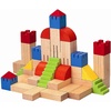 image:imagePlanToys 46 Piece Creative Blocks Wooden Building and Construction Set with 11 Different Shaped Blocks 5527  Sustainably Made from Rubberwood and NonToxic Paints and Dyes