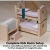 image:imagePlanToys Wooden Living Room Classic Set Montessori Dollhouse Kids ToyChildrens Room 2