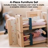 image:imagePlanToys Wooden Living Room Classic Set Montessori Dollhouse Kids ToyChildrens Room 2