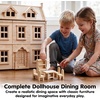 image:imagePlanToys Wooden Living Room Classic Set Montessori Dollhouse Kids ToyDining Room  Classic 2