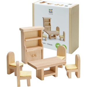 image:imagePlanToys Wooden Living Room Classic Set Montessori Dollhouse Kids ToyDining Room  Classic 2