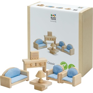 image:imagePlanToys Wooden Living Room Classic Set Montessori Dollhouse Kids ToyToy