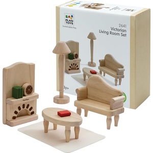 image:imagePlanToys Wooden Living Room Classic Set Montessori Dollhouse Kids ToyVictorian Living Room Set