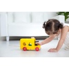image:imagePlanToys Sorting Bus Pull Toy  Sustainably Made from Rubberwood Featuring OrganicPigment Coloring and WaterBased Dyes with 3 Colorful Shapes and PullAlong Bus