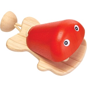 image:imagePlanToys Wooden Yellow Fish Castanet  Montessori Musical Toy for Sound and Rhythm Exploration  Eco Friendly Castanet Toy for Auditory Development and Fine Motor SkillsFish Castanet  Red
