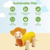 image:imagePlanToys DIY Triceratops Wood Dinosaur Toy for Kids  STEM Learning Construction Kit with Rubber amp Wood Parts  Educational Toy with Flashcard for Logical Thinking Creativity amp Motor Skills