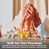 image:imagePlanToys DIY Triceratops Wood Dinosaur Toy for Kids  STEM Learning Construction Kit with Rubber amp Wood Parts  Educational Toy with Flashcard for Logical Thinking Creativity amp Motor Skills
